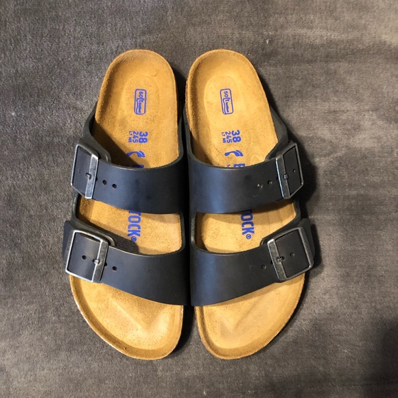 Birkenstock Arizona Soft Footbed Sandals Blue Oiled - Picture 3 of 8